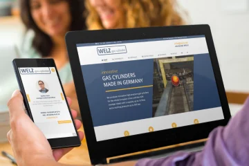 Historische Websitegestaltung für Welz Gas Cylinder